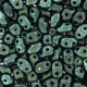 Matubo MiniDuo Beads 4x2.5mm Polychrome - aqua teal